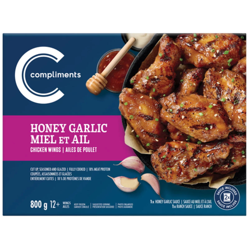 Compliments Honey Garlic Chicken Wings, 800 g