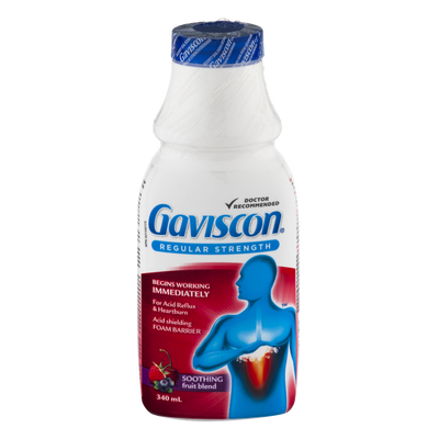 Gaviscon Regular Strength Soothing Fruit Blend Anti-Acid, 340 mL