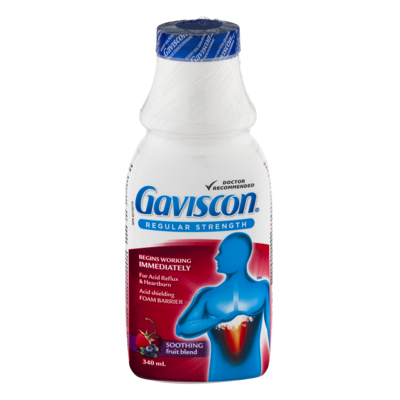 Gaviscon Regular Strength Soothing Fruit Blend Anti-Acid, 340 mL