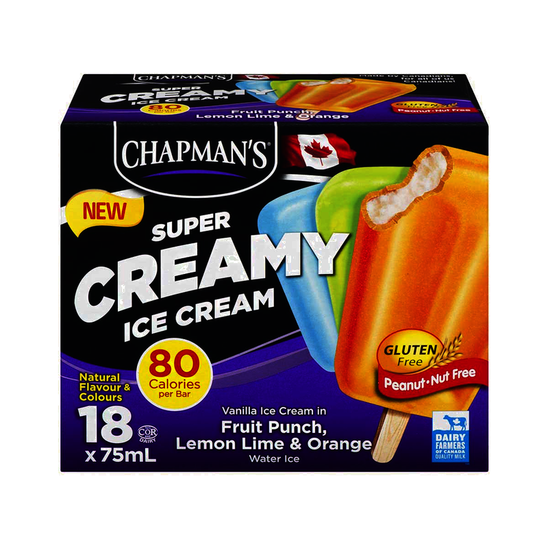 Chapman's Super Creamy Ice Cream Bars, 75 mL, 18 ct